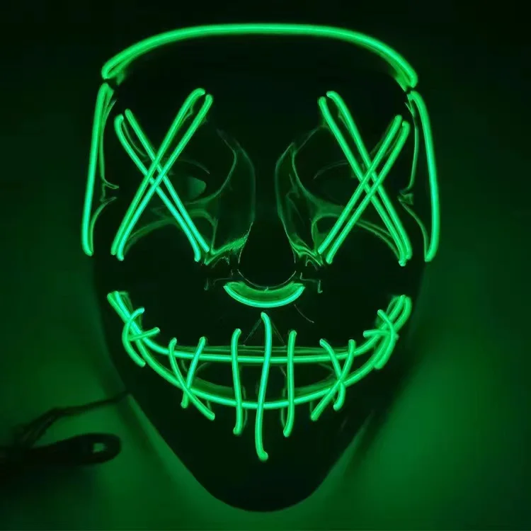 Led Purge Mask Halloween - หน้ากากฮาโลวีนสำหรับผู้ใหญ่และเด็ก หน้ากากนีออน LED หน้ากากปาร์ตี้แฟนซี หน้ากากเรืองแสงในที่มืด หน้ากากสยองขวัญ