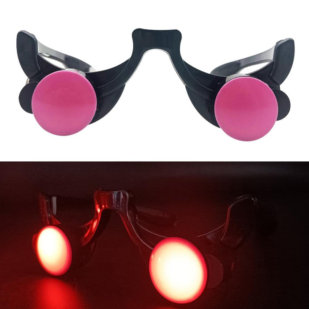 Glow In The Dark Party Glasses - LED Luminous Glow แว่นตาตาสีแดงตลกฮาโลวีน Clown คอสเพลย์อะนิเมะอุปกรณ์เสริมสําหรับคริสต์มาสบาร์
