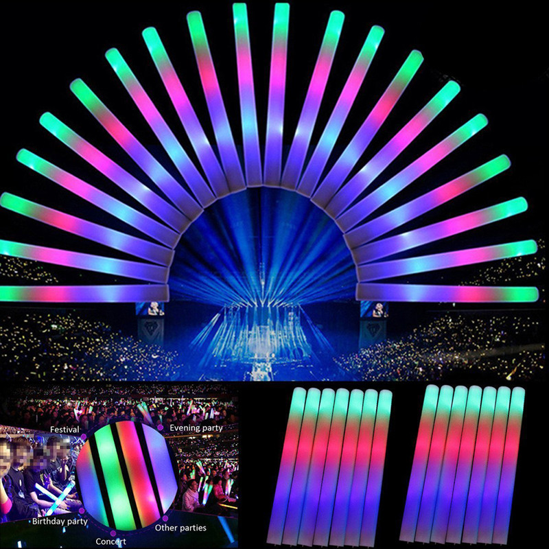 30 ชิ้น ไม้โฟมเรืองแสง LED หลา - Flashing Led Foam Sticks Party บทวิจารณ์และราคา