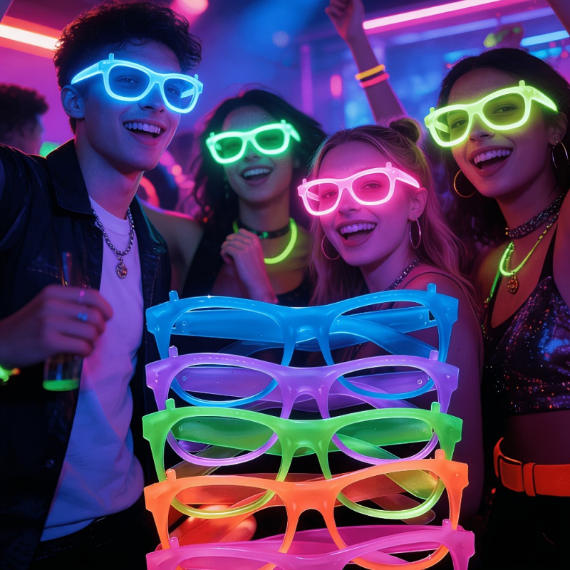 แว่นตาเรืองแสงในที่มืด 2/24 ชิ - Glow In The Dark Party Glasses บทวิจารณ์และราคา