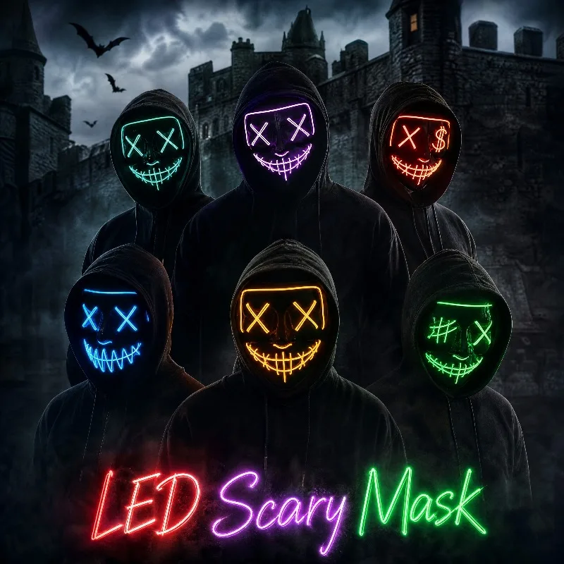 อุปกรณ์ปาร์ตี้ฮาโลวีน 2026 หน้ - Led Purge Mask Halloween บทวิจารณ์และราคา
