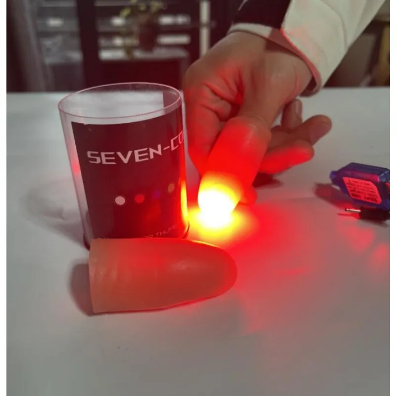 เจ็ดสี LED Light Thumb เคล็ดลั - Thumb Tip Magic Trick Set บทวิจารณ์และราคา